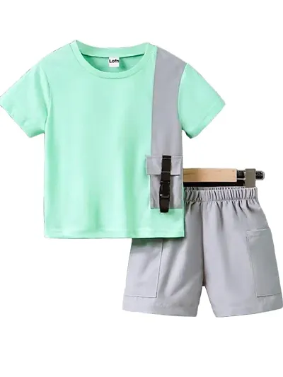Stylish Printed Cotton Blend T-Shirts with Shorts