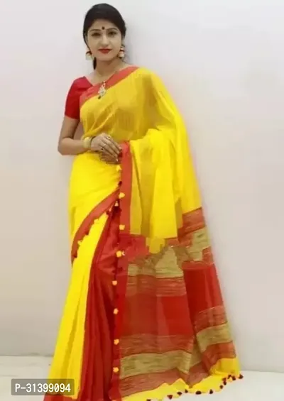 Beautiful Cotton Silk Saree with Blouse piece