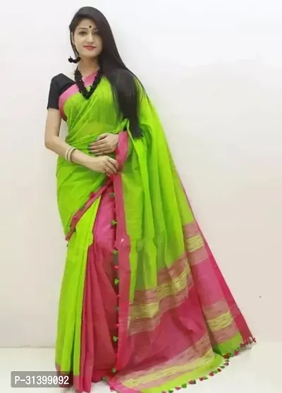 Beautiful Cotton Silk Saree with Blouse piece-thumb0