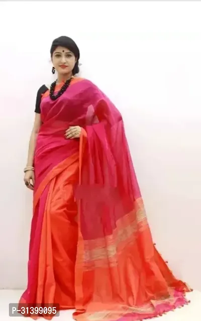 Beautiful Cotton Silk Saree with Blouse piece-thumb0