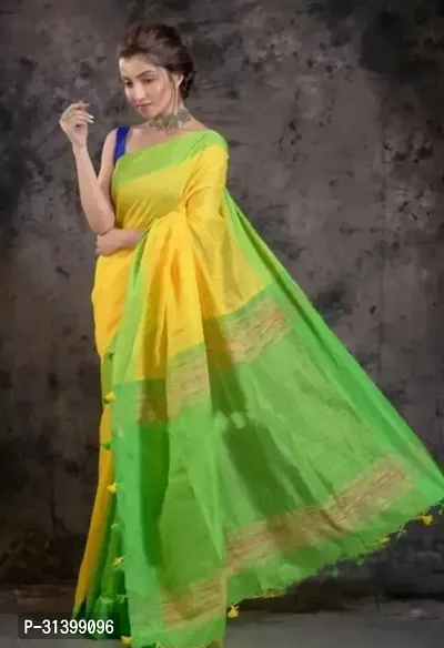 Beautiful Cotton Silk Saree with Blouse piece-thumb0