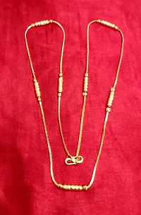 Elegant Golden One Gram Gold Plated Chain (Size-21 inch)-thumb1