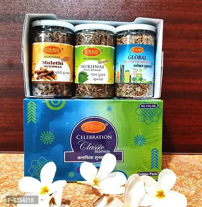 Surbhi Celebrations Satvik Mukhwas Gift Pack -Mini Happiness Kit,Mouth Freshners Mini Cane Set Pack Of 3 Assorted Flavours Box Gift Pack For Holi, Diwali|Christmas Gift, New Year, Makarskranti|-thumb0