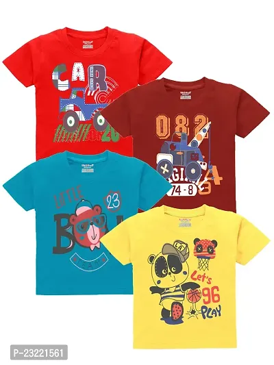 Boys Cotton Half sleeve T-shirts (pack of 4)