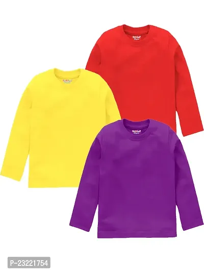 Boys Cotton Full sleeve T-shirts (pack of 3)-thumb0