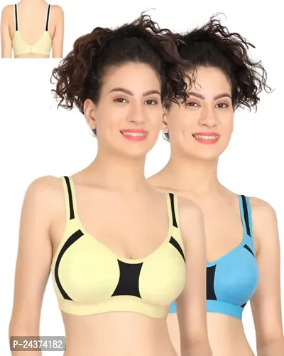 Cotton Blend Bra Non Padded Full Cup Cotton Rich for Women`s and Girls-thumb0