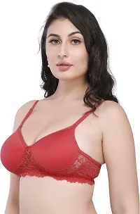 Women Padded Net Bra Full Cup Rich for Women`s and Girls-thumb2