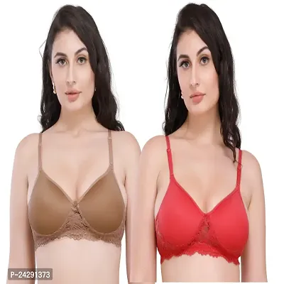 Women Padded Net Bra Full Cup Rich for Women`s and Girls