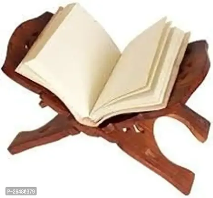 Power Wooden Hand Carved Holy Book Stand| Rehal| For Quran, Bible, Gita For Reading| Made Of Sheesham Wood (Brown)-thumb0