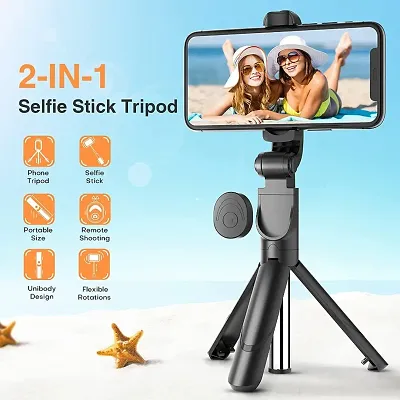 Ample Wings Selfie Stick Bluetooth Selfie Stick Tripod Extendable Tripod Stick with Remote Facetime Ph