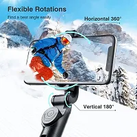 Ample Wings Selfie Stick Bluetooth Selfie Stick Tripod Extendable Tripod Stick with Remote Facetime Ph-thumb1