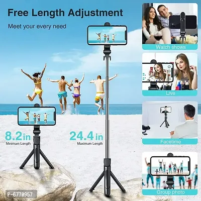 Ample Wings Selfie Stick Bluetooth Selfie Stick Tripod Extendable Tripod Stick with Remote Facetime Ph-thumb3