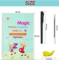 BESTHUA Magic Book for Kids (4 Books 1 Pen 1 Hand Grip 10 Refill) Calligraphy Practice Copy Self Deleting Text book Practice Hand Writing and Pen Using Skills Reusable Writing Text Book For Kids age 3-thumb2