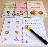 BESTHUA Magic Book for Kids (4 Books 1 Pen 1 Hand Grip 10 Refill) Calligraphy Practice Copy Self Deleting Text book Practice Hand Writing and Pen Using Skills Reusable Writing Text Book For Kids age 3-thumb3