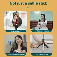R1 Bluetooth Extendable Selfie Sticks with Wireless Remote and Tripod Stand, 3-in-1 Multifunctional Selfie Stick with Tripod Stand Compatible with iPhone/Samsung/Oppo/Vivo and All Phones-thumb4