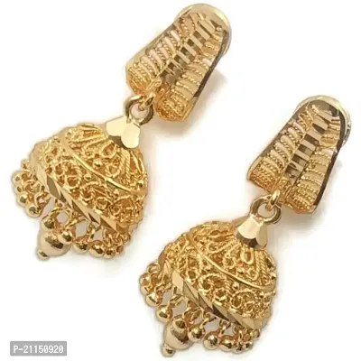 PRS GOLD COVERING -Women's micro plated earring (jimiki) jhumkha