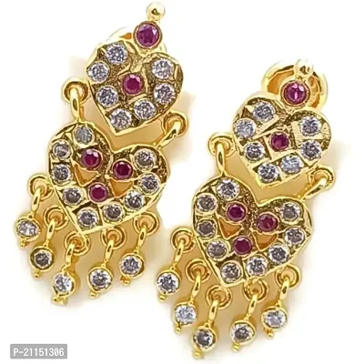 PRS GOLD COVERING -Women's Impon five metal panchaloha heart shaped earring
