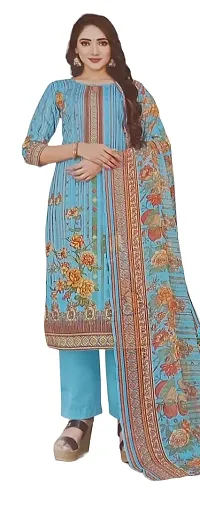 Classic Cotton Blend Printed Unstitched Suit