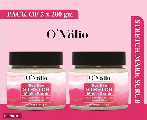 Ovalio Moisturization and Dead Skin Removal,Skin Lightening Men and Women Stretch Mark Scrub (200 Gm)(Pack Of 2)