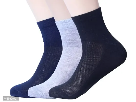 Summer Special Stylish Multi Color Ankle Length Socks For Men (Pack of 3)-thumb0