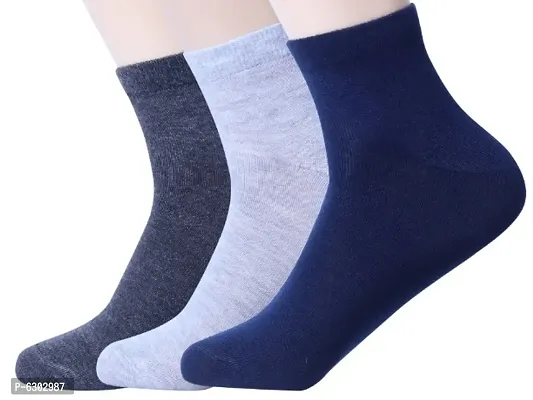 Summer Special Stylish Multi Color Ankle Length Socks For Men (Pack of 3)-thumb0