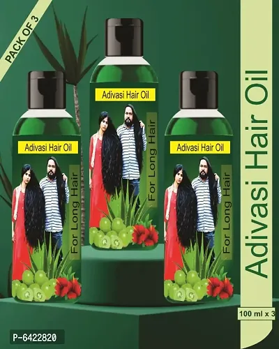 Ovalio Adivasi Herbal New Quality Hair Oil For Hair Regrowth - Hair Fall C ( Pack Of 3)