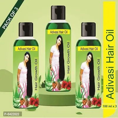 Ovalio Adivasi Herbal New Quality Hair Oil For Hair Regrowth - Hair Fall C ( Pack Of 3)