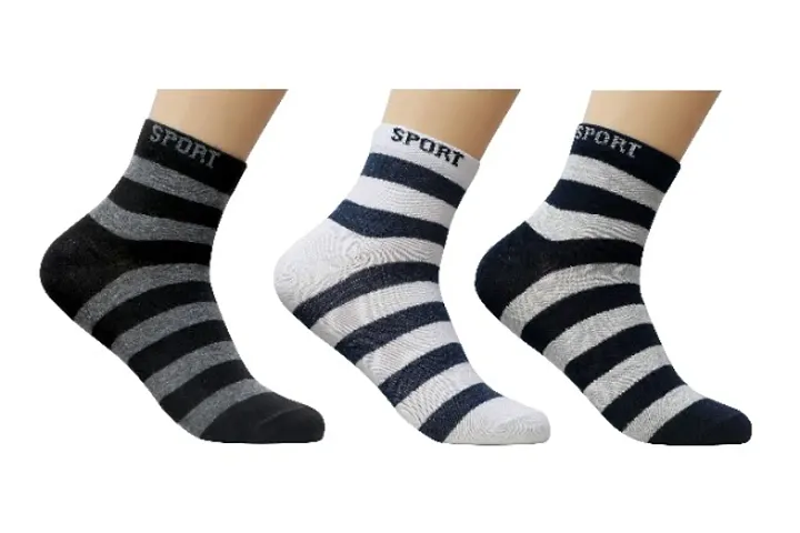 Summer Special Cool Pure Cotton Socks For Men (Pack Of 3)