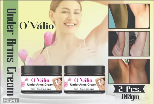 Ovalio Advanced Plus Underarm Whitening Cream For Lighten and Brighten Skin Dark Neck Enriched With Arbutin Underaram Scrub ( Pack Of 2) (50 g)-thumb0