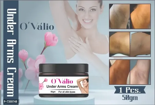 Ovalio Advanced Plus Underarm Whitening Cream For Lighten and Brighten Skin Dark Neck Enriched With Arbutin Underaram Scrub ( Pack Of 1) (50 g)