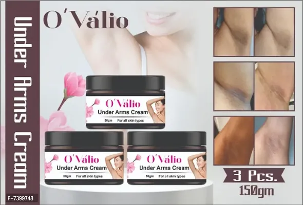 Ovalio Advanced Plus Underarm Whitening Cream For Lighten and Brighten Skin Dark Neck Enriched With Arbutin Underaram Scrub ( Pack Of 3) (50 g)