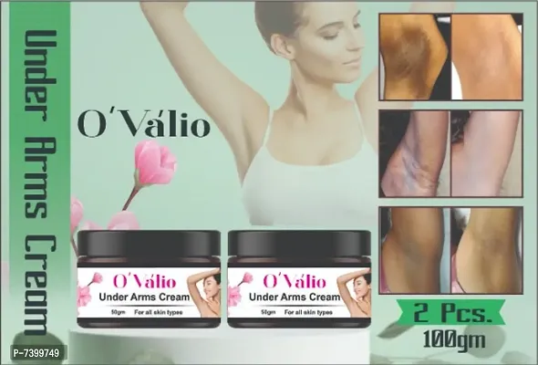 Ovalio Advanced Plus Underarm Whitening Cream For Lighten and Brighten Skin Dark Neck Enriched With Arbutin Underaram Scrub ( Pack Of 2) (50 g)