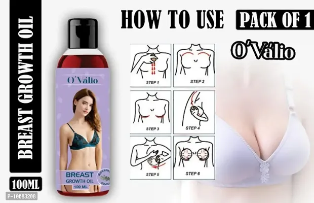 OVALIO BREAST TONER MASSAGE OIL 100% NATURAL HELPS IN GROWTH/FIRMING/INCREASE/TIGHT Women (Pack Of 3) (100 ml)-thumb2