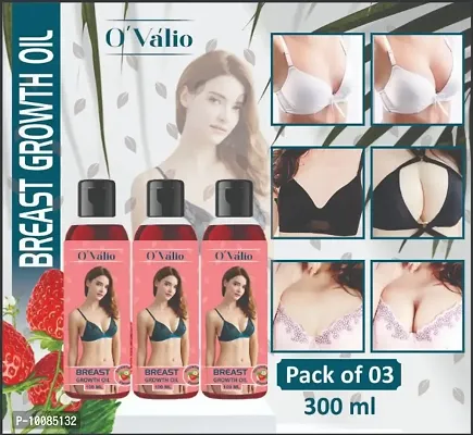 OVALIO BREAST TONER MASSAGE OIL 100% NATURAL HELPS IN GROWTH/FIRMING/INCREASE/TIGHT Women (Pack Of 3) (100 ml)-thumb0