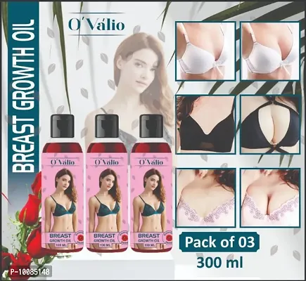 OVALIO BREAST TONER MASSAGE OIL 100% NATURAL HELPS IN GROWTH/FIRMING/INCREASE/TIGHT Women (Pack Of 3) (100 ml)-thumb0