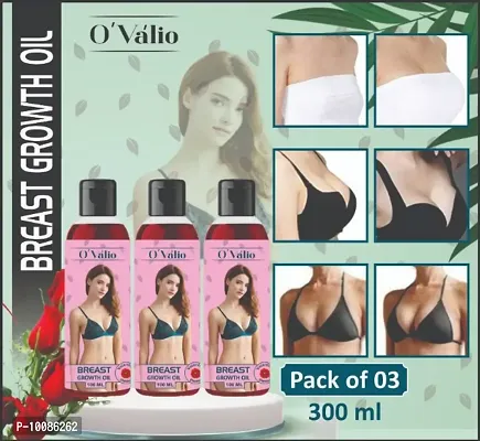 OVALIO BREAST TONER MASSAGE OIL 100% NATURAL HELPS IN GROWTH/FIRMING/INCREASE/TIGHT Women (Pack Of 3) (100 ml)