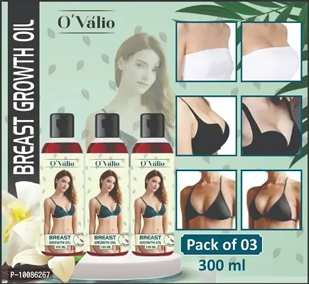 OVALIO BREAST TONER MASSAGE OIL 100% NATURAL HELPS IN GROWTH/FIRMING/INCREASE/TIGHT Women (Pack Of 3) (100 ml)-thumb0