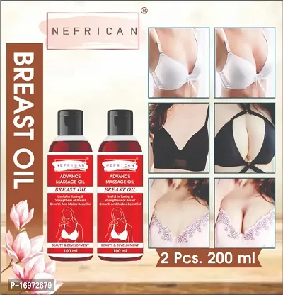 NEFRICAN BREAST TONER MASSAGE OIL 100% NATURAL HELPS IN GROWTH/FIRMING/INCREASE/TIGHT Women (Pack Of 2) (100 ml)-thumb0