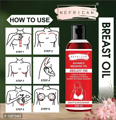 NEFRICAN BREAST TONER MASSAGE OIL 100% NATURAL HELPS IN GROWTH/FIRMING/INCREASE/TIGHT Women (Pack Of 1) (100 ml)-thumb2