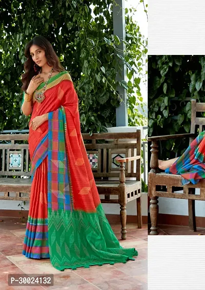 Beautiful Cotton Silk Saree With Blouse Piece For Women