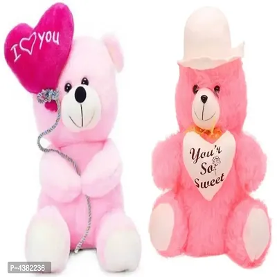 Gift Basket Stuffed Soft Toy Combo Of Balloon Teddy With Pink Cap Teddy-thumb0