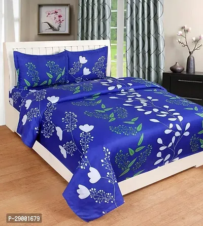 manvicreations Double 3D Printed Flat Bedsheet with 2 pillow cover-thumb0