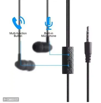 ANTONIA Bass Wired Earphones with Mic with Hook (Black)-thumb2