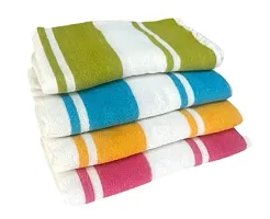 Antonia Premium Cotton Soft Bath Gym Yoga Towel - Multi-Color Stripes (28x56 Inches),-thumb1