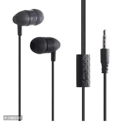 ANTONIA Bass Wired Earphones with Mic with Hook (Black)