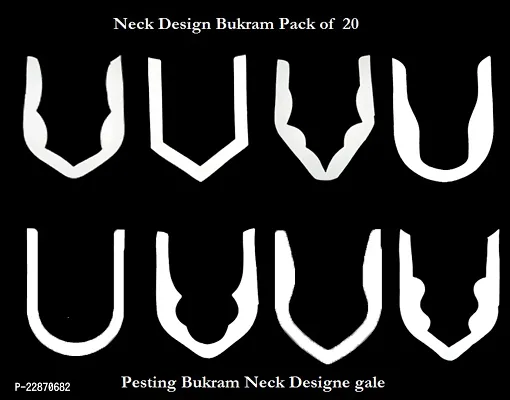 Bukram Neck Cutting Design Gale Pack of 20 (10 Designs X 2 Pcs each-thumb0