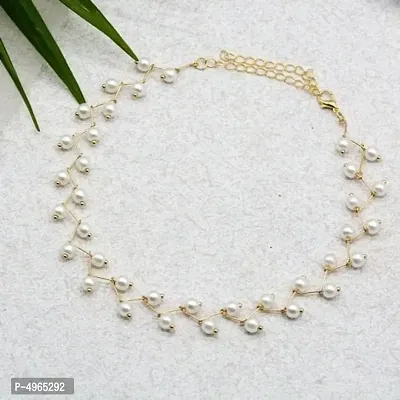 Glass pearls western partywear necklace