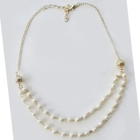 New Stylish Glass Pearl Necklace