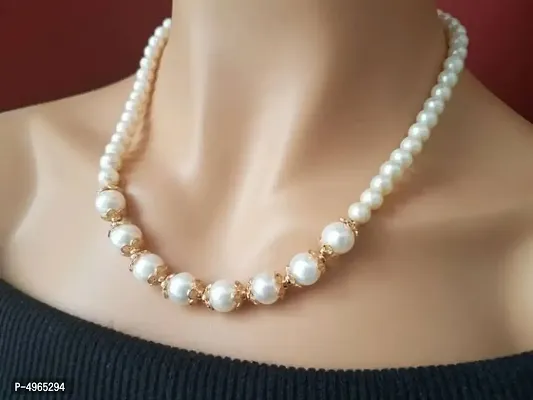 Glass pearls western partywear necklace