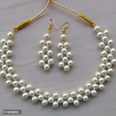 Fancy glass pearl Jewellery set